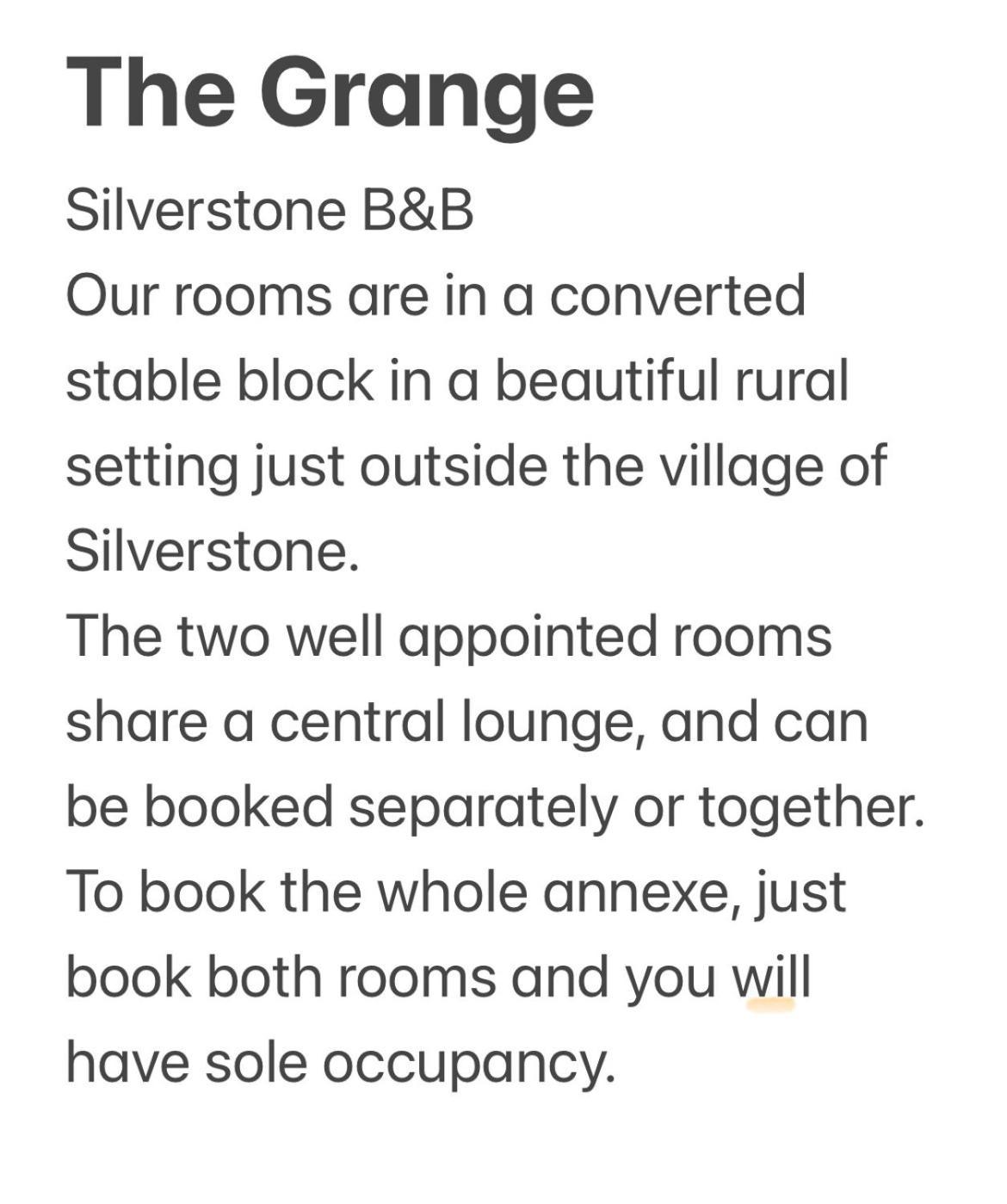 טאוצ'סטר The Grange Silverstone מראה חיצוני תמונה
